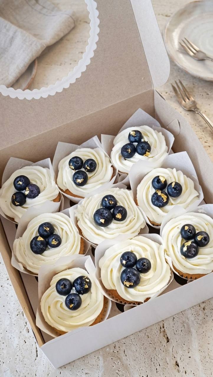 Набор с капкейками «Голубика со сливками»